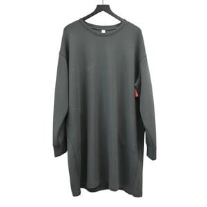 Spanx Dark Palm Crew Neck Dress Size 2X 50453R